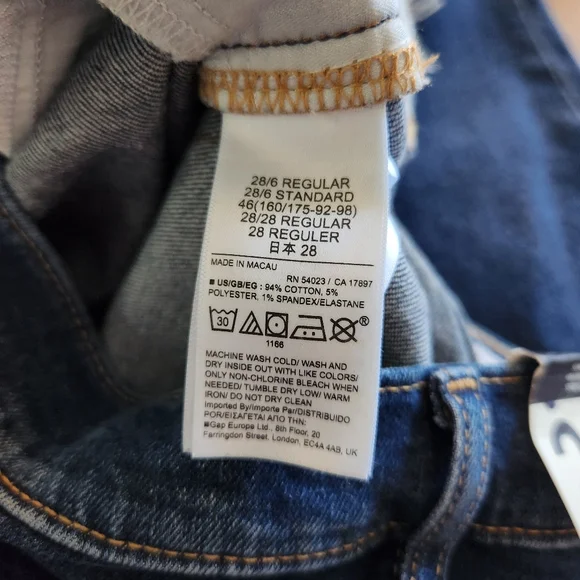 NWT Gap Dark Indigo Blue Vintage Slim High Rise Jeans - Picture 6 of 8